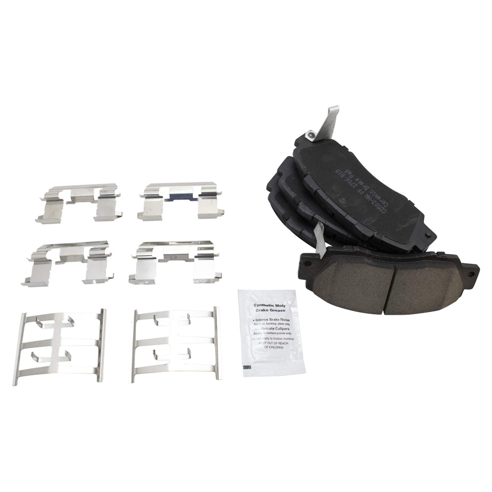 Trq Front And Rear Brake Pad & Rotor Kit Brake Pads Brake Rotor Ceramic Compatible With 1998-2002 Honda Accord