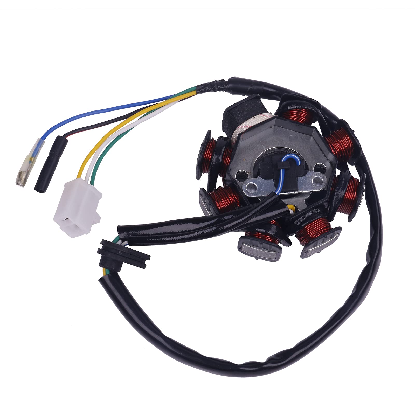 Glixal GY6 Magneto Stator 49cc 50cc 80cc 100cc for 139QMB 139QMA 147QMD Scooter ATV Go-kart Bug
