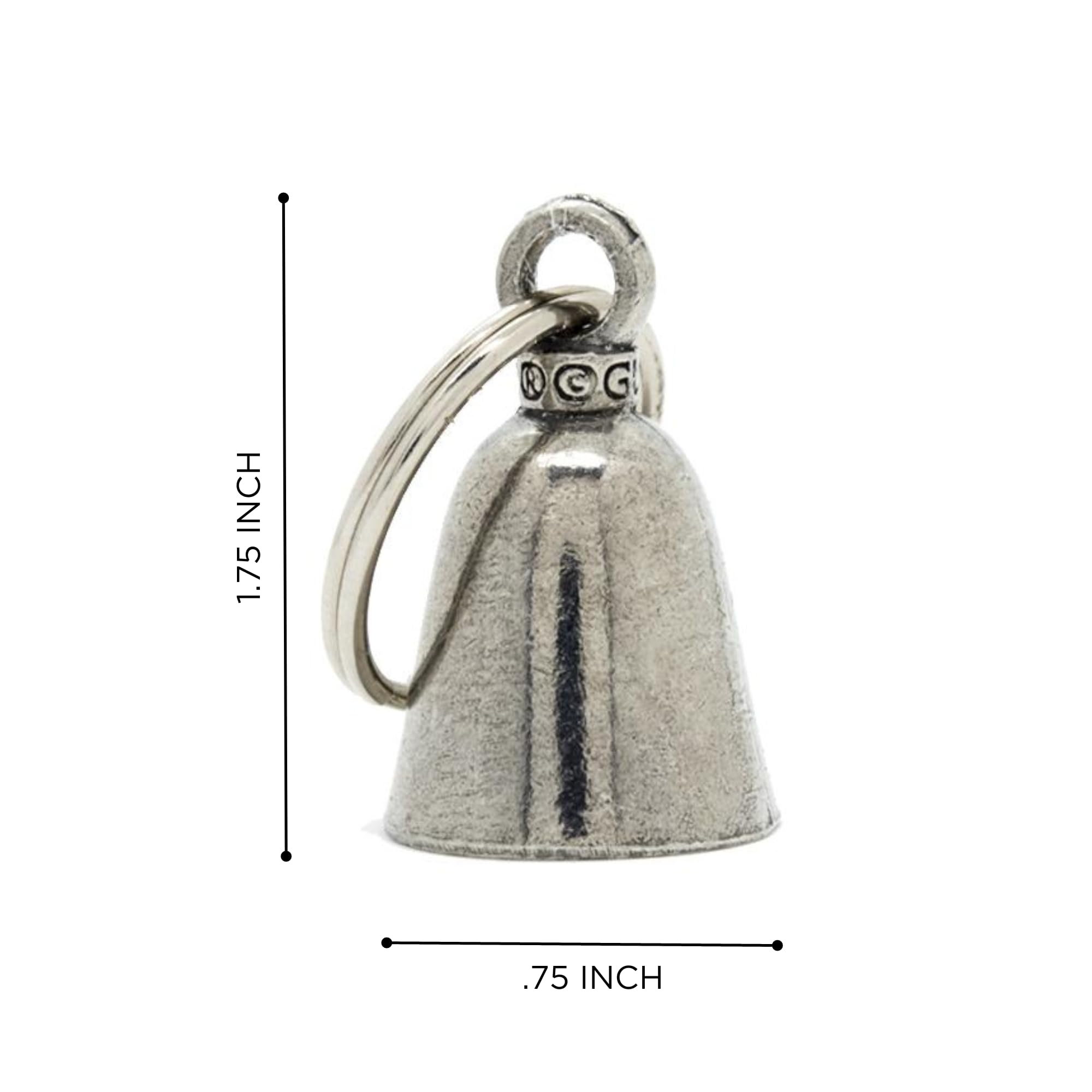 Guardian Bell Bear Good Luck Bell W/Keyring & Black Velvet Gift Bag | Motorcycle Bell | Lead-Free Pewter | Good Luck Gift To Fri