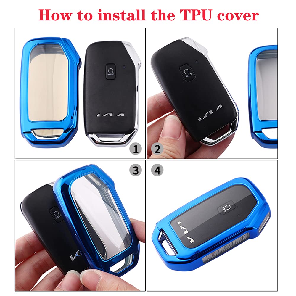Horande Soft Tpu Protector Key Fob Cover Case Fit For 2020 2021 2022 Kia Telluride K5 Ceed Cerato Forte Niro Seltos Sx Turbo Sor