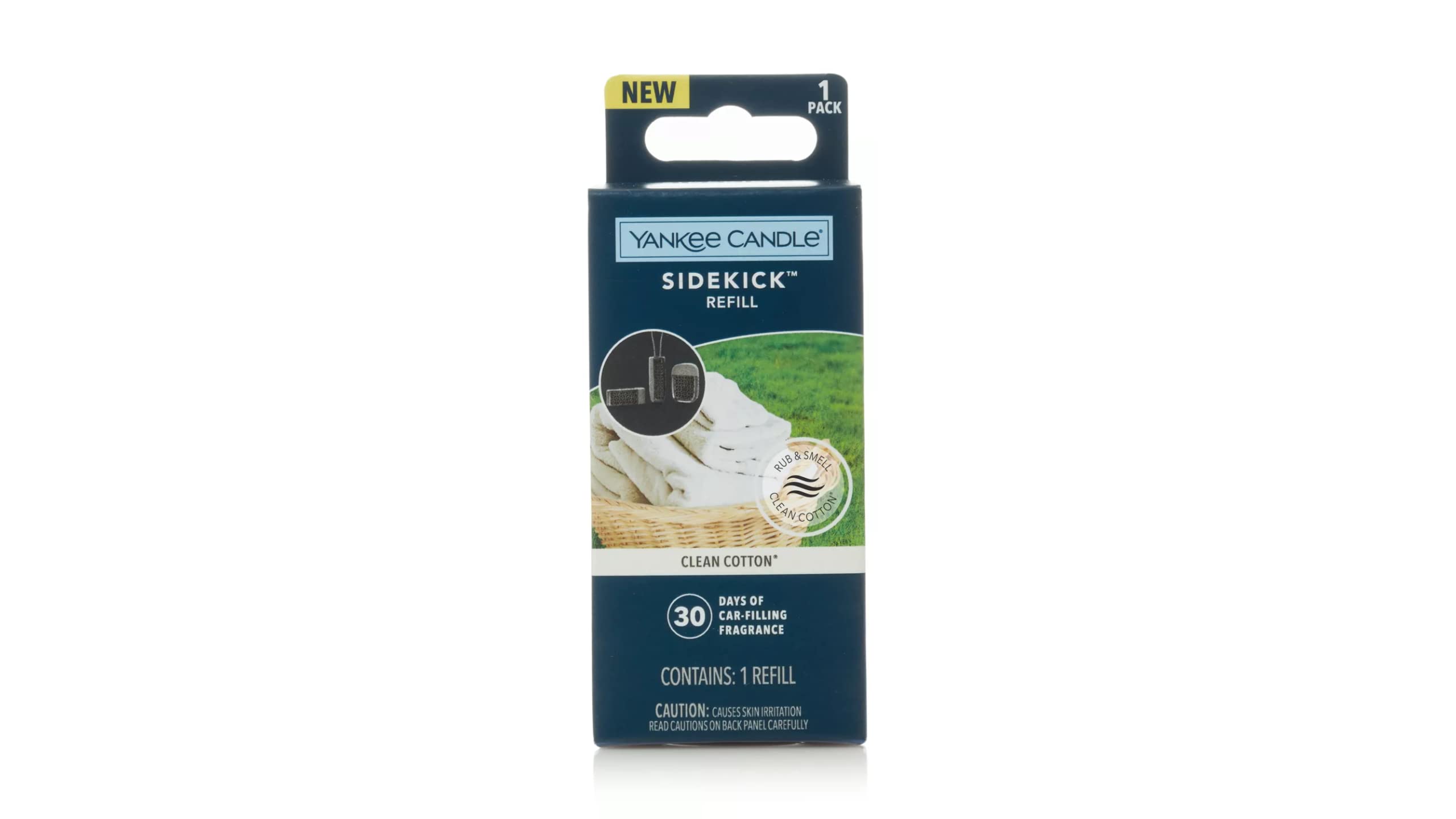 Yankee Candle Sidekick Refill for Visor Clip, Vent Clip, or Pendant - Clean Cotton