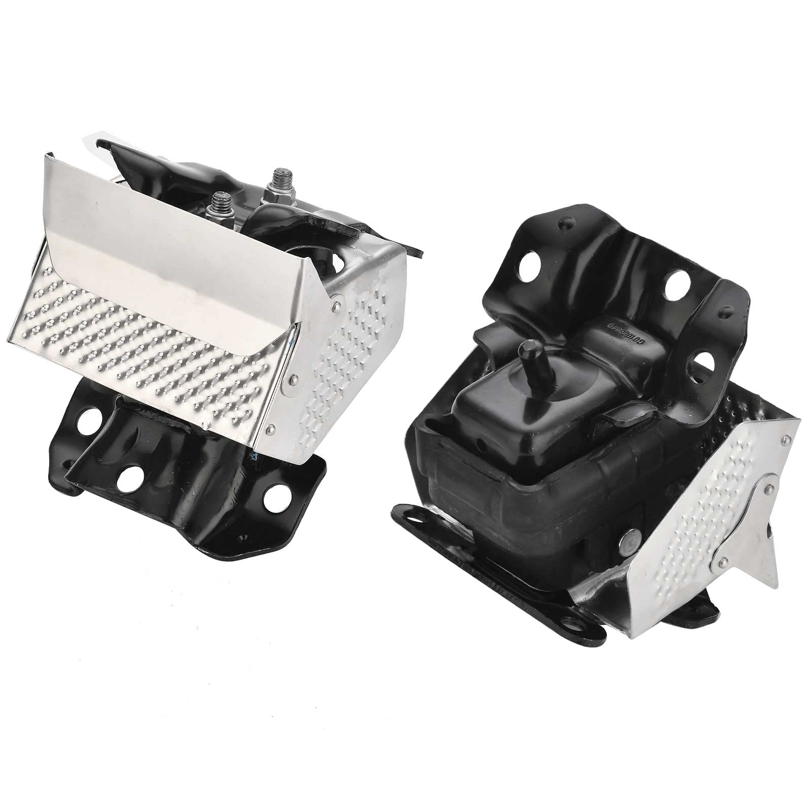 2PCS Engine Motor Mount Kit with Heat Shield Right Left Engine Trans Mount Compatible with GMC Sierra Yukon / Chevrolet Tahoe Si