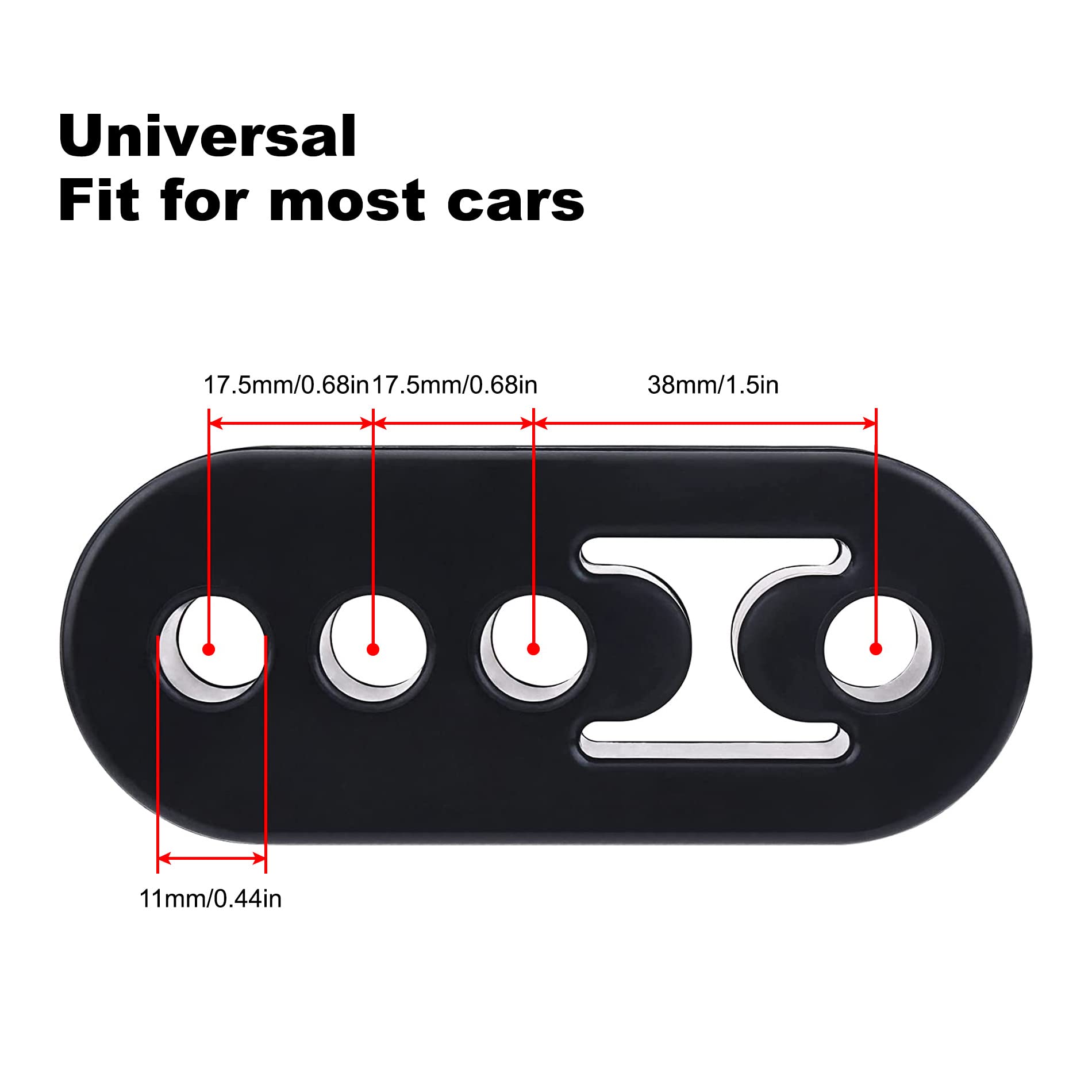 EVIL ENERGY Exhaust Hanger Rubber Bushing Mount - Adjustable Insulator, 4 Holes, 4PCS, Universal Fit