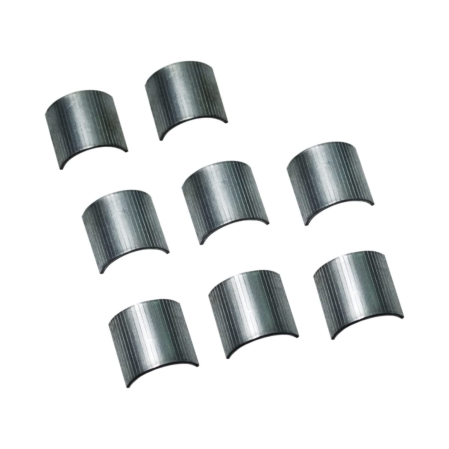 AIRCMT Universal Handlebar Riser Clamp Shims - 1" to 1-1/8", Alloy Steel, Silver, Pack of 8 (Model ARHBM17)