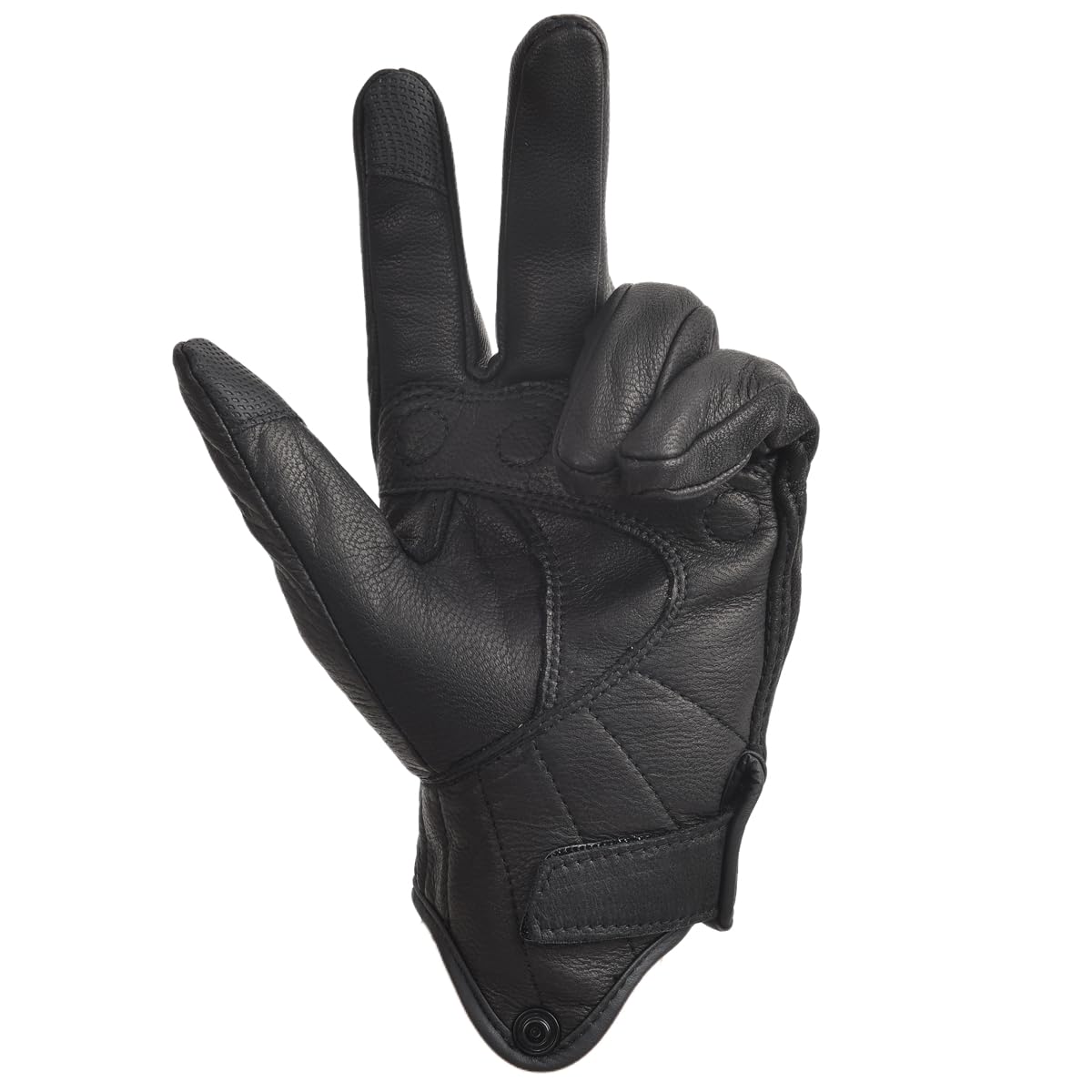 sibewora Motorcycle Gloves for Men Motocycle Gloves Touchscreen Full Finger Leather Gloves Riding Driving Biker Glove Black (XXL