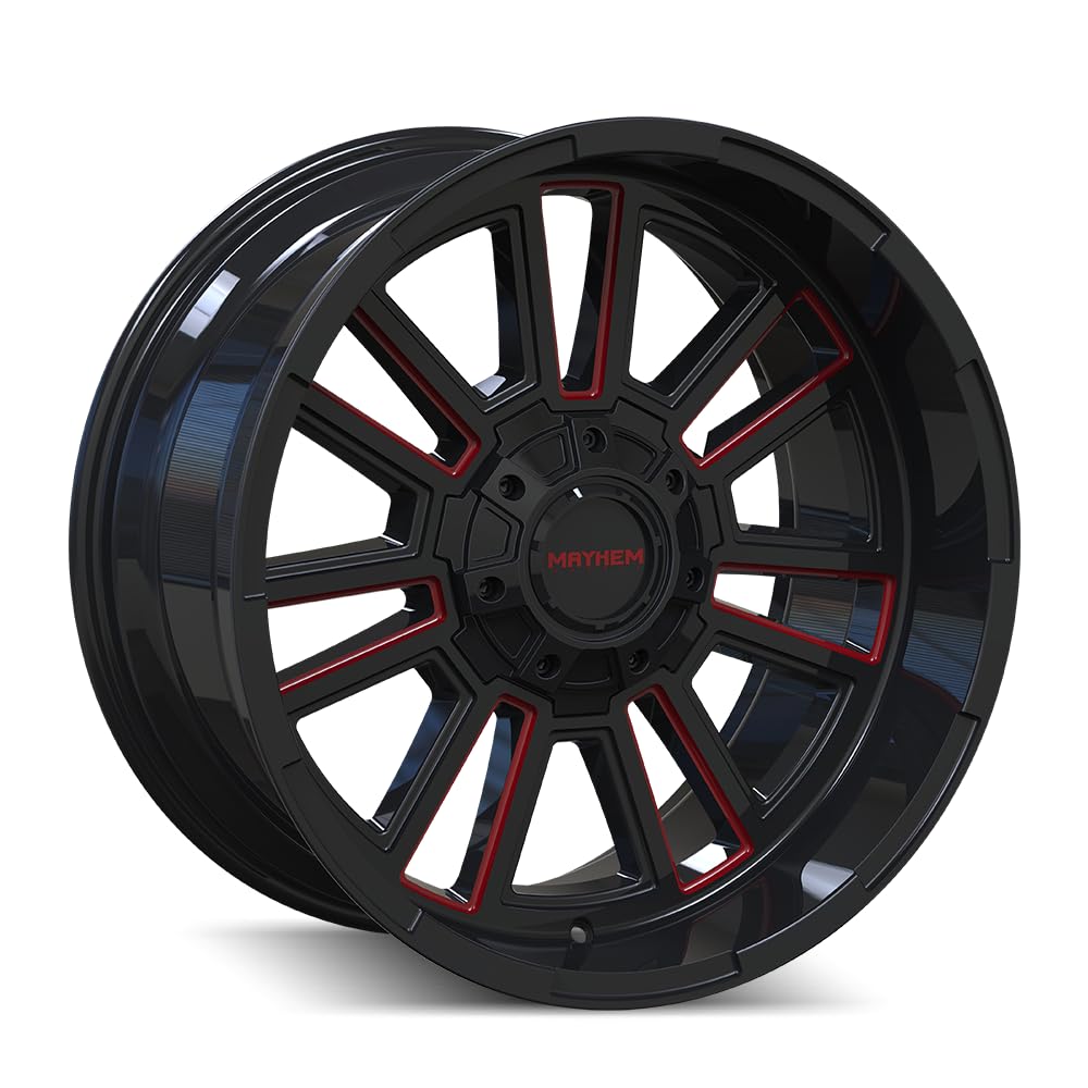 Mayhem Apollo 8115 Gloss Black Milled Prism Red Milled 20-10 8-170 -19Mm 125.2Mm