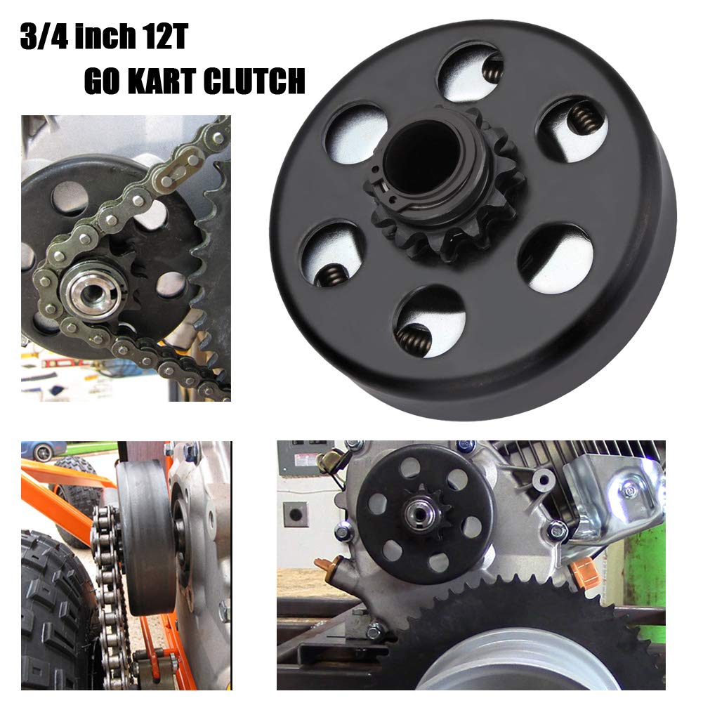 Moosun Centrifugal Clutch 3/4' Bore #35 Chain 12T For Go Kart Mini Bike Engine 3/4 Bar