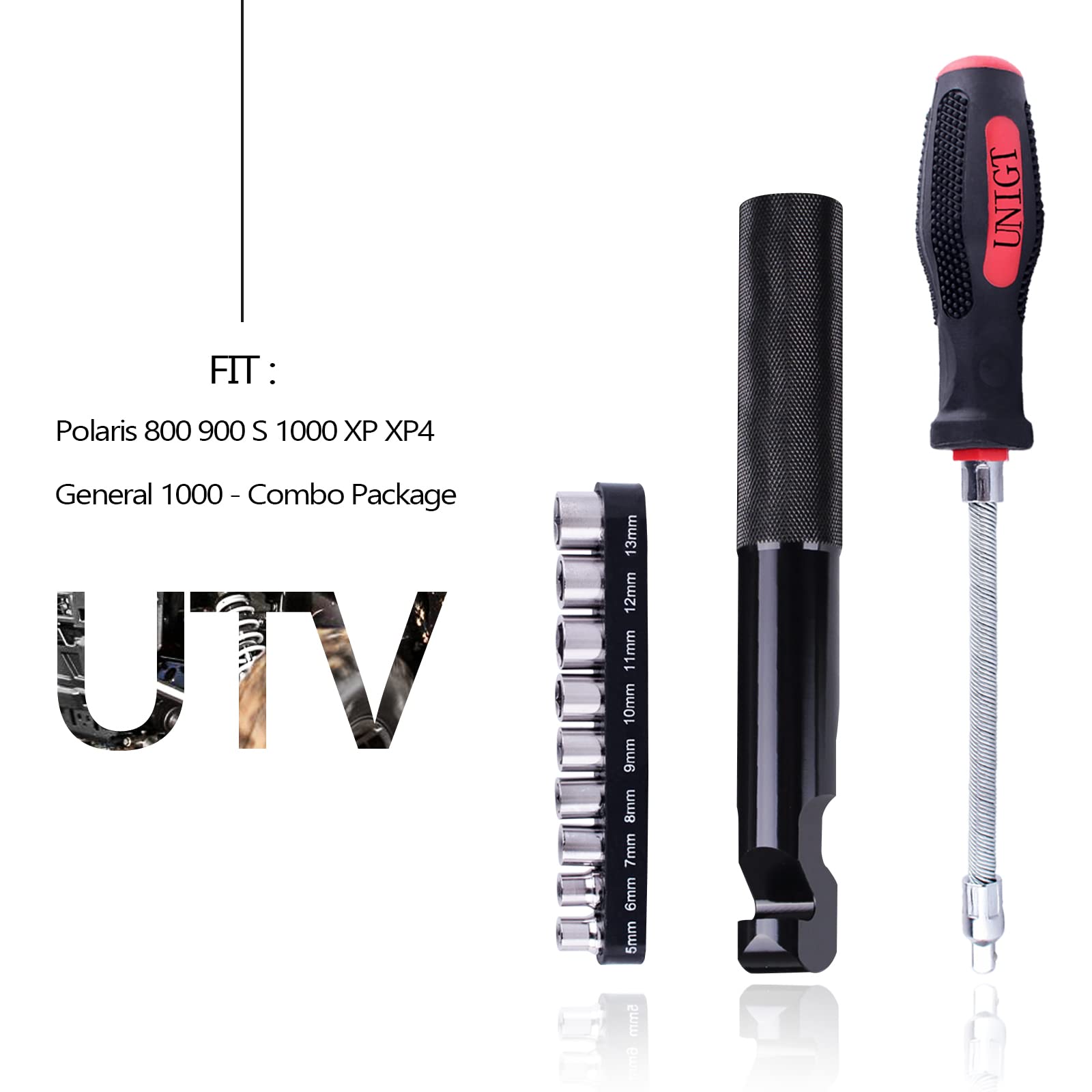 UNIGT Belt Changing Tool Kit with Clutch Cover Removal for Polaris 800 900 S 1000 XP - Model CT003 - Belt/Clutch Tool