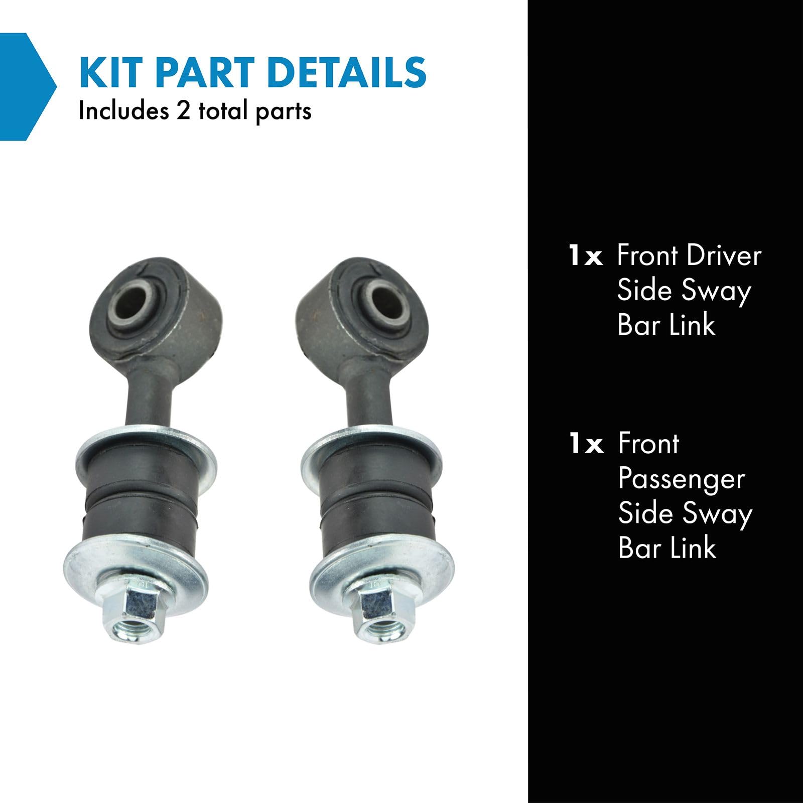 Trq Front Sway Bar Stabilizer Link Set Compatible With 1998-2007 Lexus Lx470 1999-2007 Toyota Land Cruiser