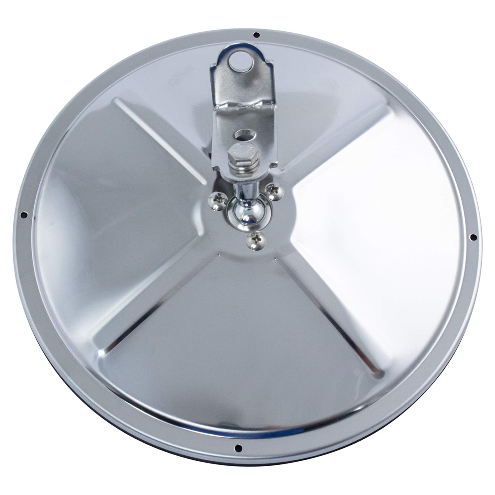 Trq 8.5'' Round Convex Mirror Pair Stainless Steel Center Stud W/Mounting Bracket
