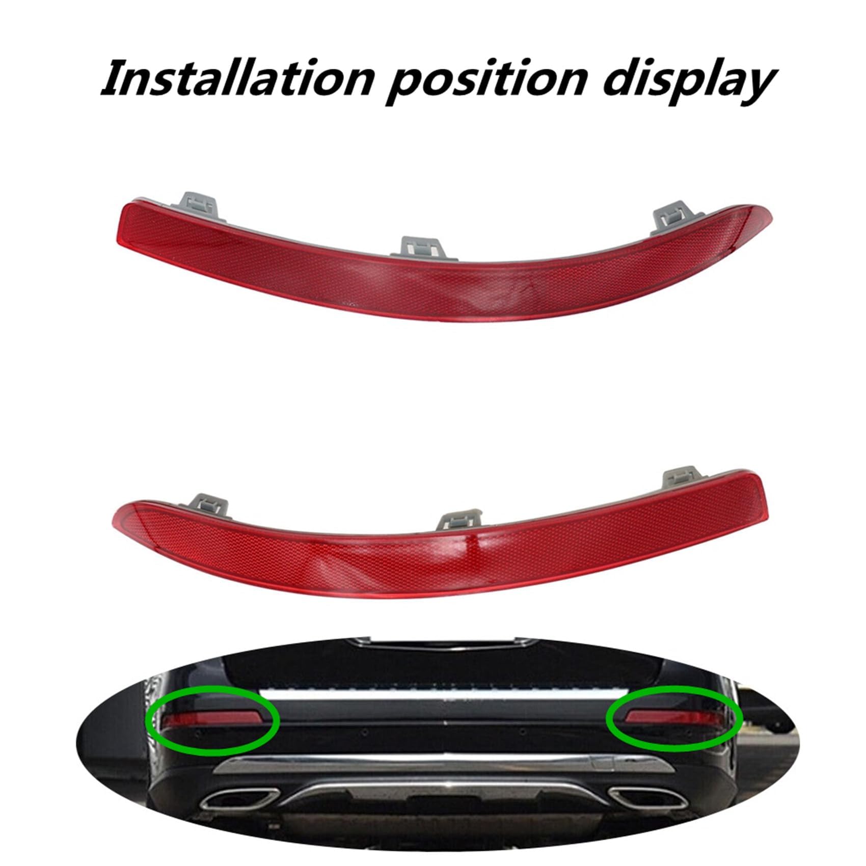 Priprilod Rear Bumper Reflector for Mercedes Benz GLS450 2017-2019, Red, Compatible with GL350, GL450, GL500, GL550, GL63 AMG