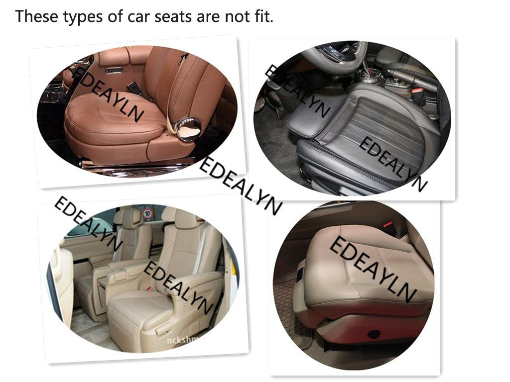 Edealyn Ultra-Luxury Pu Leather Car Cushion Car Seat Cover For Most Four-Door Sedan&Suv,Single Seat Cover Without Backrest 1Pcs(