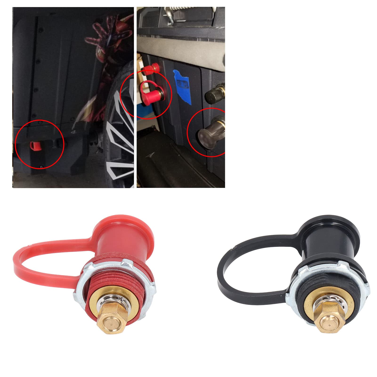 250A Battery Charger Post Kit 20Mm Stud Battery Post Pile Jumper Terminal Black Red Ul94 V-0 Fire Rating For Car Rv Truck Chargi
