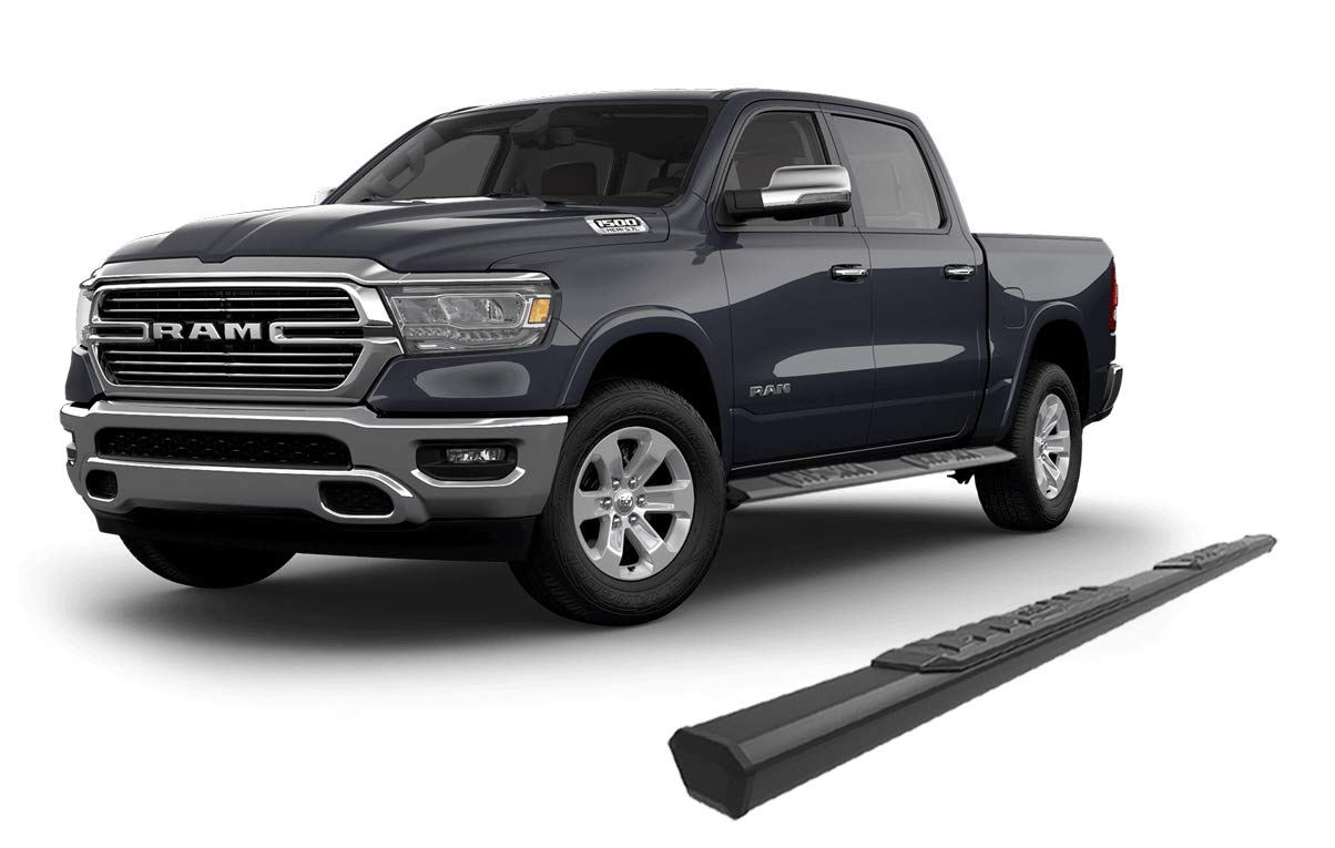 Black Horse Epic Running Boards Black Compatible With 2019-2025 Ram 1500 Quad Cab (Excl. 19-25 Ram 1500 Classic)-E0776