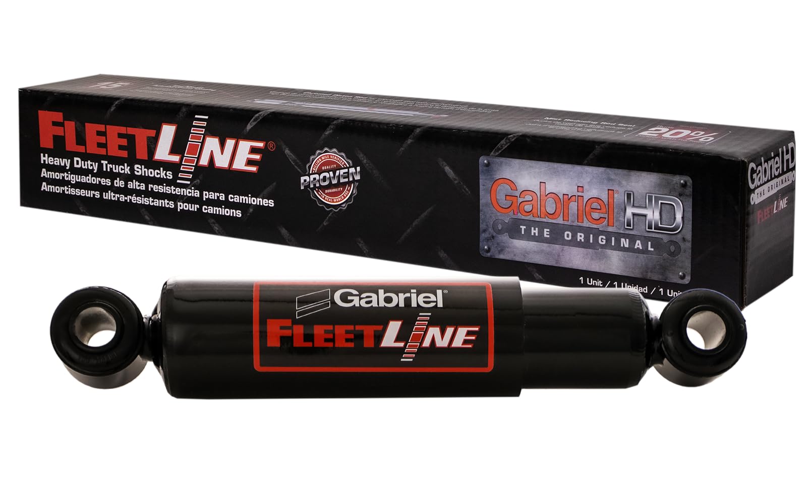 Gabriel 83124 Fleetline Heavy Duty Front/Rear Shock Absorbers For Blue Bird; Country Coach; Coachmen; Saf Holland; Workhorse; Mo