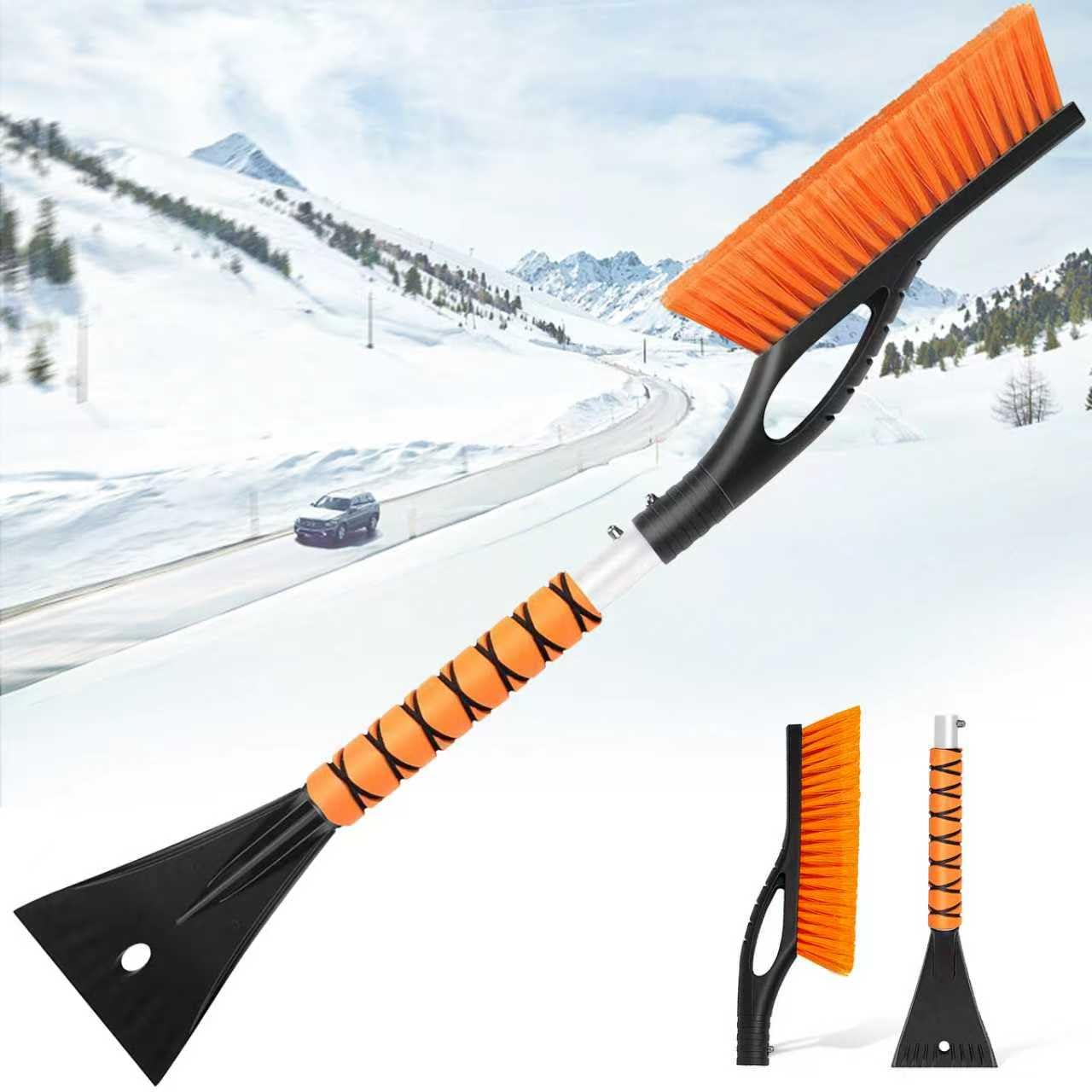 UMUACCAN 27 Snow Brush and Ice Scrapers for Car Windshield, Car Accessories for Men Detachable Snow Scrapers with Ergonomic Foam