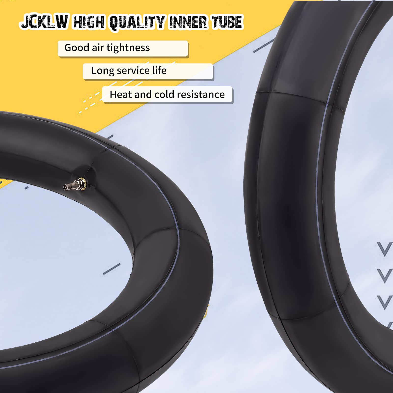 Jcklw 130/90-16 Inner Tube Tr4 Straight Valve Stem Compatible With Standard Motorcycle Tube 5.00/5.10-16(1 Pack)