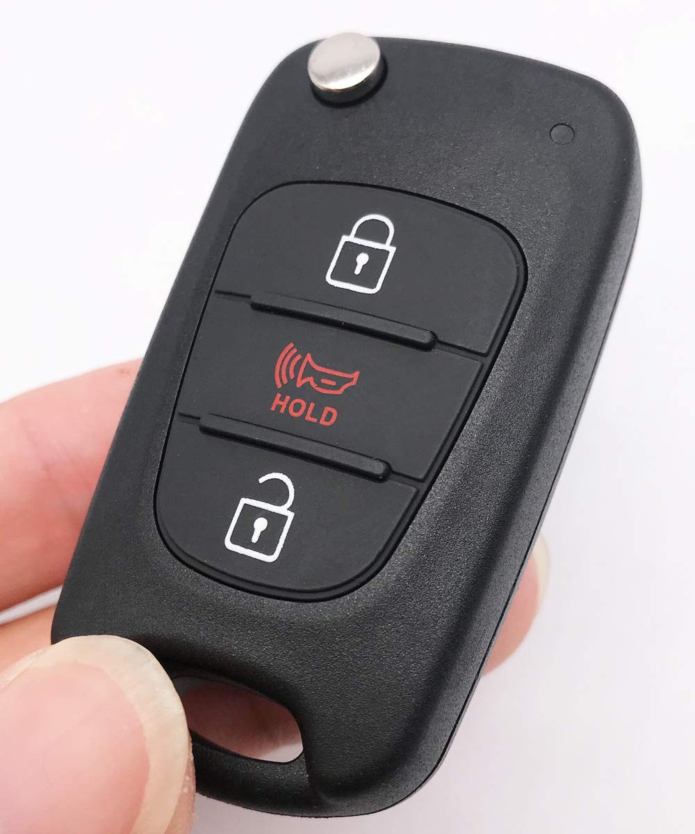 Flip Folding Keyless Entry Replacement Key Fob Cover Fit For 2010-2013 Kia Soul 2012-2014 Kia Rio Sportage Key Fob Case Shell