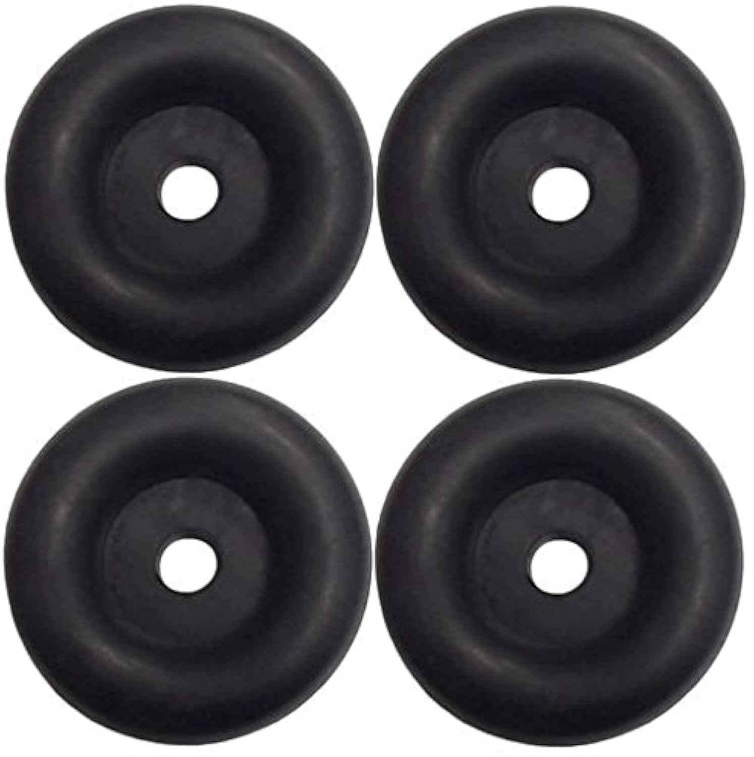 Jquad (4 Pack) 2.5' Trailer Ramp Door Bumper, Compatible With Truck Cargo Hatch - Round Rubber Bump Stops