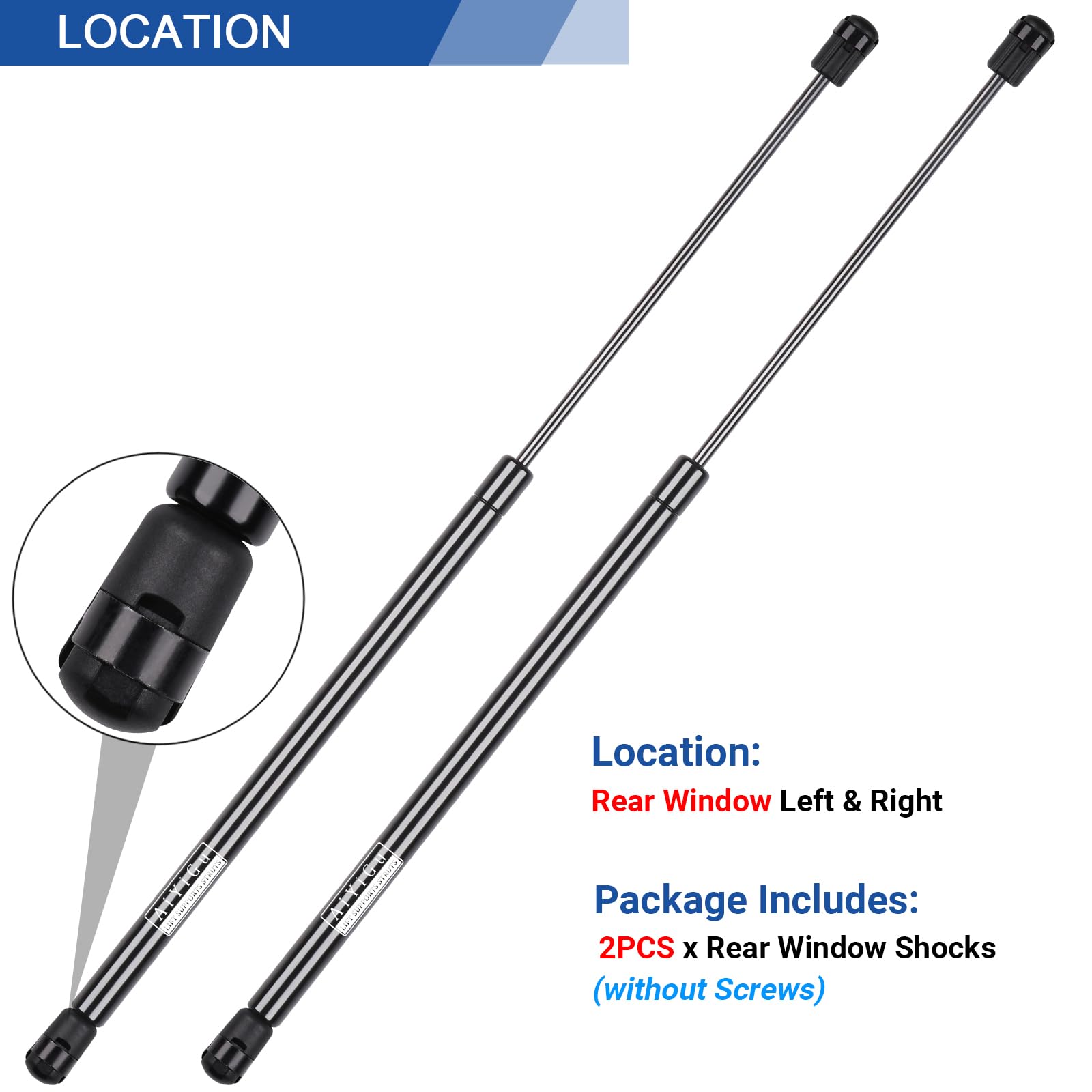 AiYiGu Rear Window Glass Shocks Struts Lift Supports Gas Springs 6157 Compatible with 2007-2014 Chevrolet/Chevy Suburban/Tahoe/G