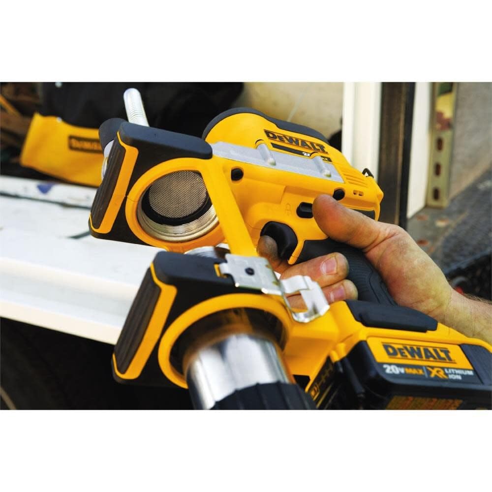 DEWALT 20V MAX Cordless Grease Gun 10,000 PSI with 42" Hose, Model DCGG571B, Black/Yellow