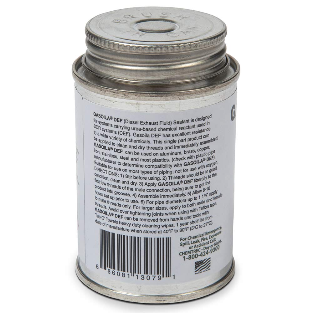 Gasoila De04 Def Diesel Exhaust Thread Sealant, 1/4 Pint Brush