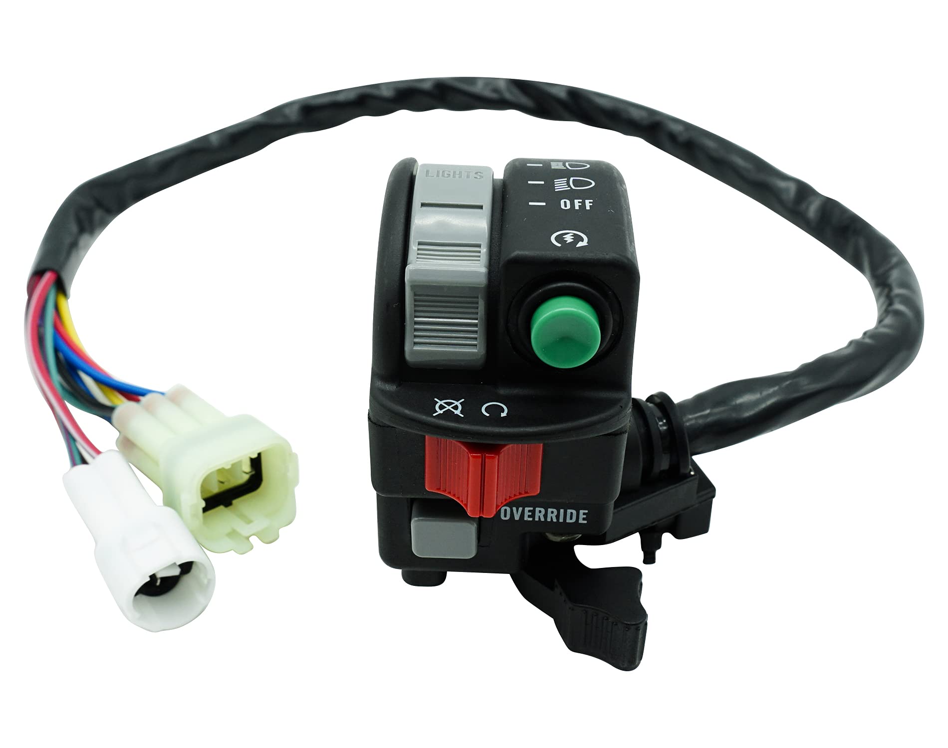 M Mati Left Handlebar Start Stop Headlight Override Switch For Yamaha Big Bear 400 Yfm400 Grizzly 350 Yfm350 400 Yfm400 450 Yfm4