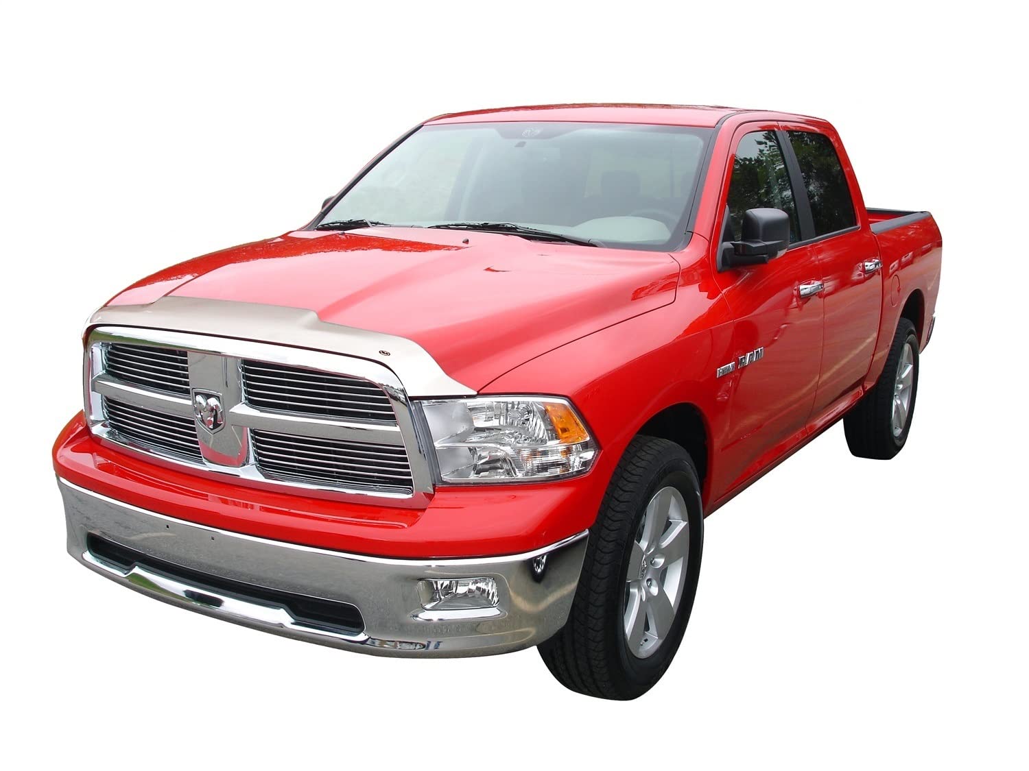 Auto Ventshade [Avs] Aeroskin Hood Protector | 2009 - 2018 Ram 1500, 2019 - 2023 Ram 1500 Classic Body (Excludes Sport/Rebel Models), Low Profile/Flush - Chrome | 622004