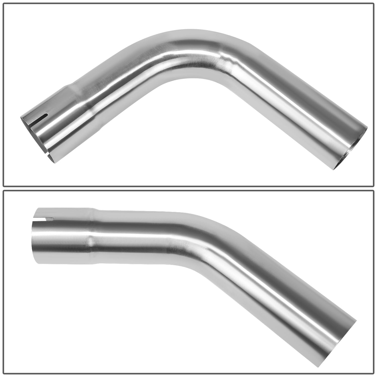 DNA MOTORING 16Pcs 2" Stainless Steel Exhaust Tubing Mandrel Bend Kit, Universal Fit, Model ZTL-20SS, Metallic Finish