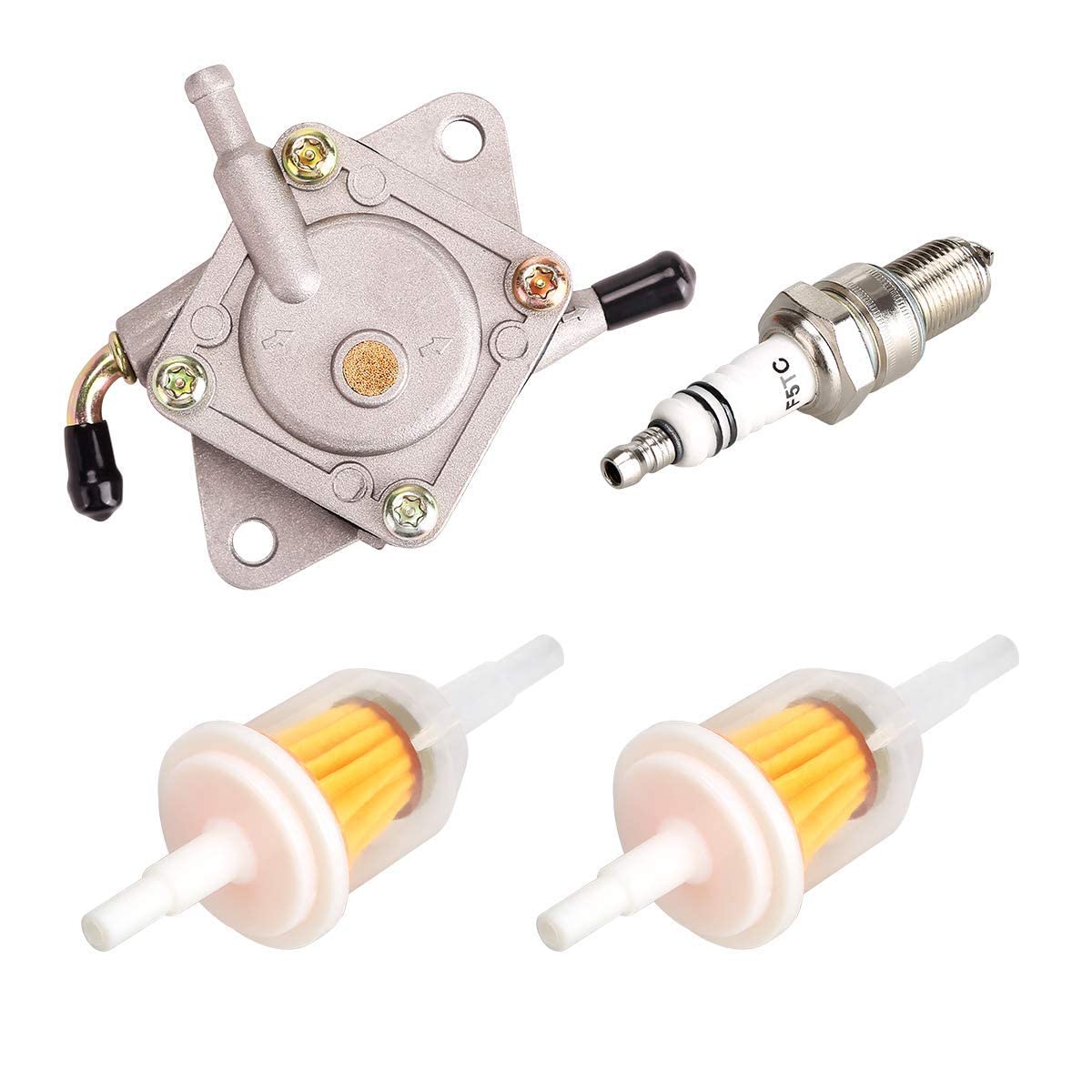 10L0L Golf Cart Fuel Pump Impulse Kit for Club Car DS & Precedent, Metal, Replaces OEM 1014523 1014524, Fits 1984-Up Kawasaki Engines