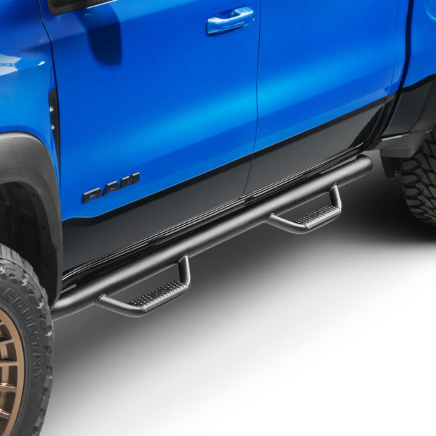 N-Fab Nerf Steps For Ram | Cab Length, Heavy Duty Steel, Textured Black | D2080Cc-Tx | Fits 2019-2024 Ram 2500/3500 (New Body Style) Crew Cab All Beds, Srw/Drw Gas/Diesel