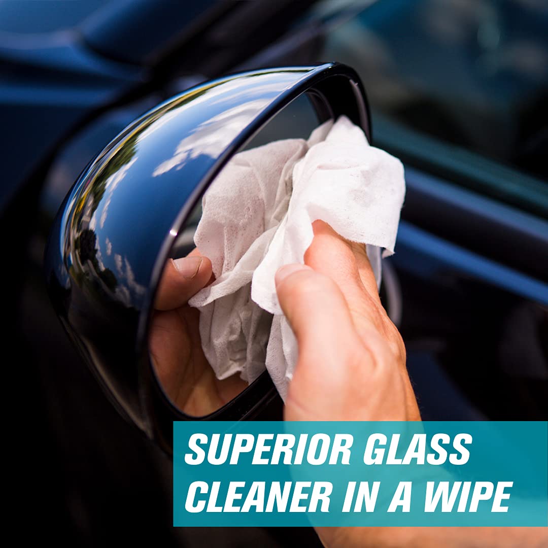 Invisible Glass 90166-2Pk Large Glass Cleaning Wipes For Streak-Free Windows, Mirrors, And Glass, Lint-Free, Ammonia-Free, Tint-
