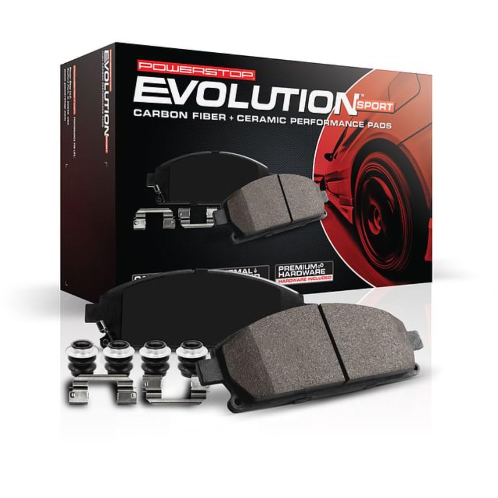 Power Stop Z23-2047 Rear Z23 Evolution Sport Carbon Fiber Infused Ceramic Brake Pads With Hardware