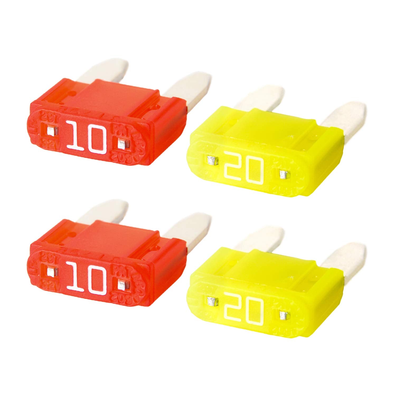 Mini Blade Fuse Holder Fuse With 10A, 20A Fuse - Tap 12V Car Add-A-Circuit Fuse Tap Adapter With Mini Blade Fuse (2 Sets)