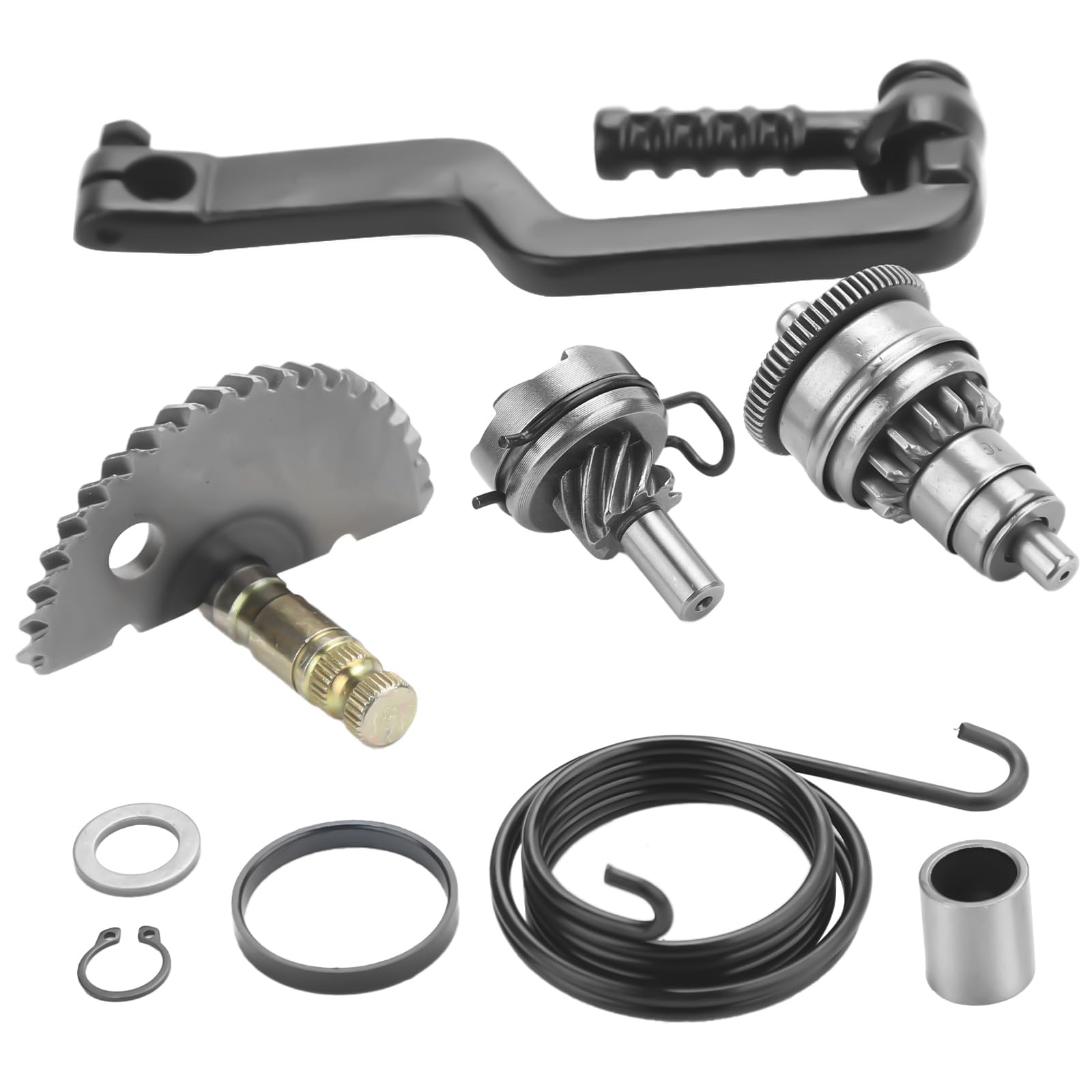 GY6 Start Gear + Kick Start + Gear Shaft Pedal Kit Fits for GY6 49cc 50cc 139QMB Engine Moped ATV Scooters Roketa Taotao Jonway 