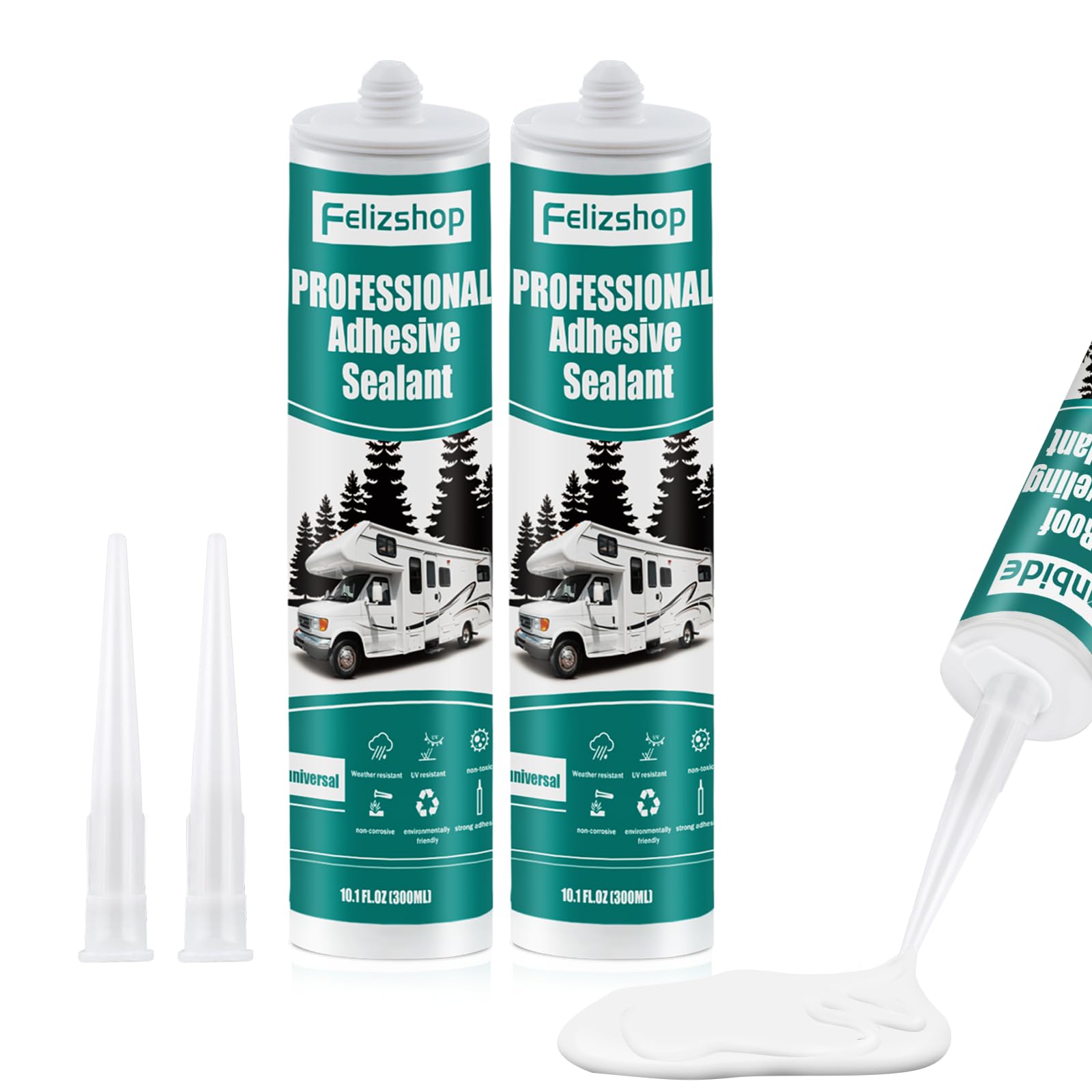 RV Sealant, RV Roof Sealant, Lap Sealant for RV Roofs, RV Caulking Sealant White, Waterproof RV Self-Leveling Lap Sealant,RV Sil