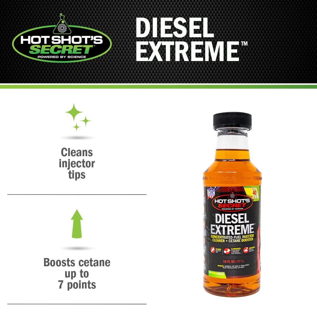 Hot Shot's Secret Diesel Extreme Clean and Boost - 16 fl. oz. - Amber - Model P040416Z