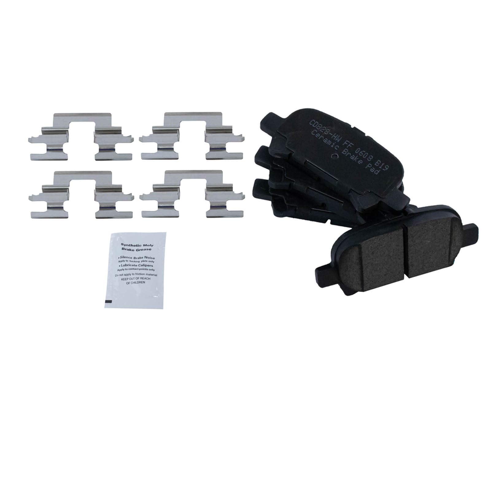 Trq Front And Rear Brake Pad & Rotor Kit Brake Pads Brake Rotor Ceramic Compatible With 2002-2006 Toyota Camry
