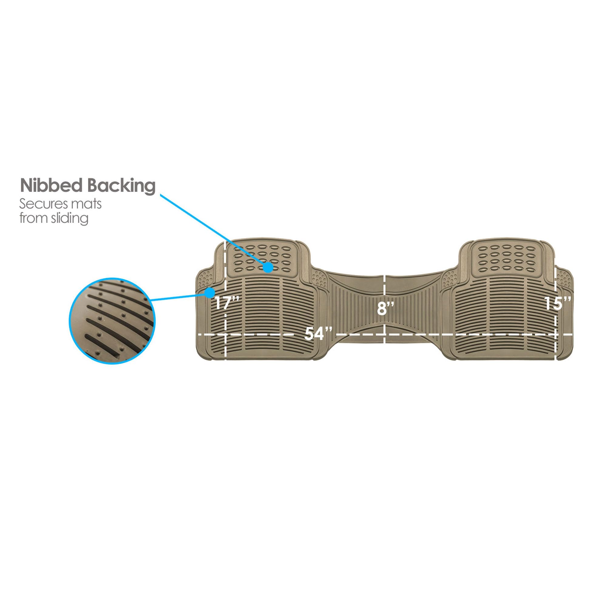 Fh Group Car Floor Mats - Heavy-Duty Rubber Floor Mats For Cars, Universal Fit Full Set, Trimmable Automotive Floor Mats, Climap
