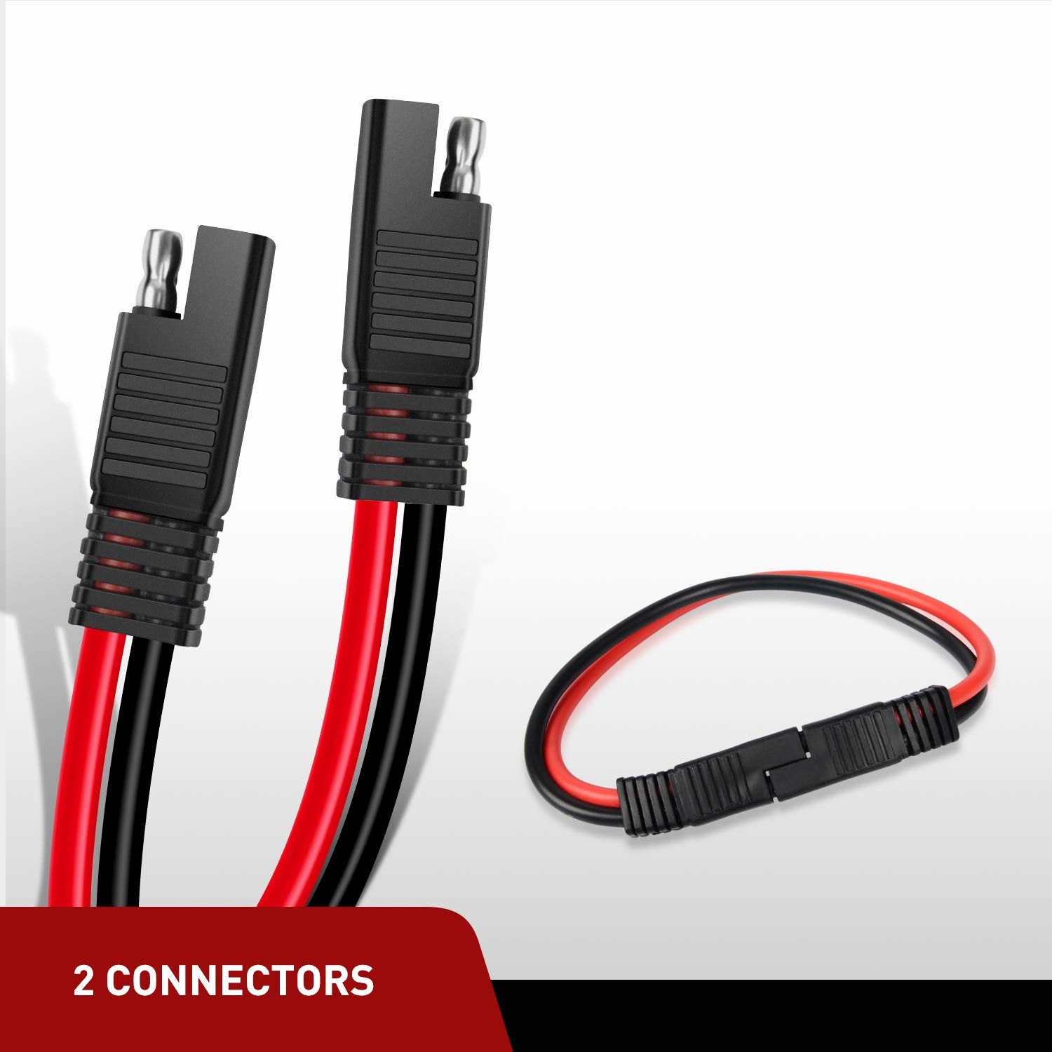 Nilight 5 Pack Sae To Sae Extension Cable 10Awg 2 Pin Sae Connector Extension Cord 10 Gauge Dual Head Plug Audiopipe Polarized W