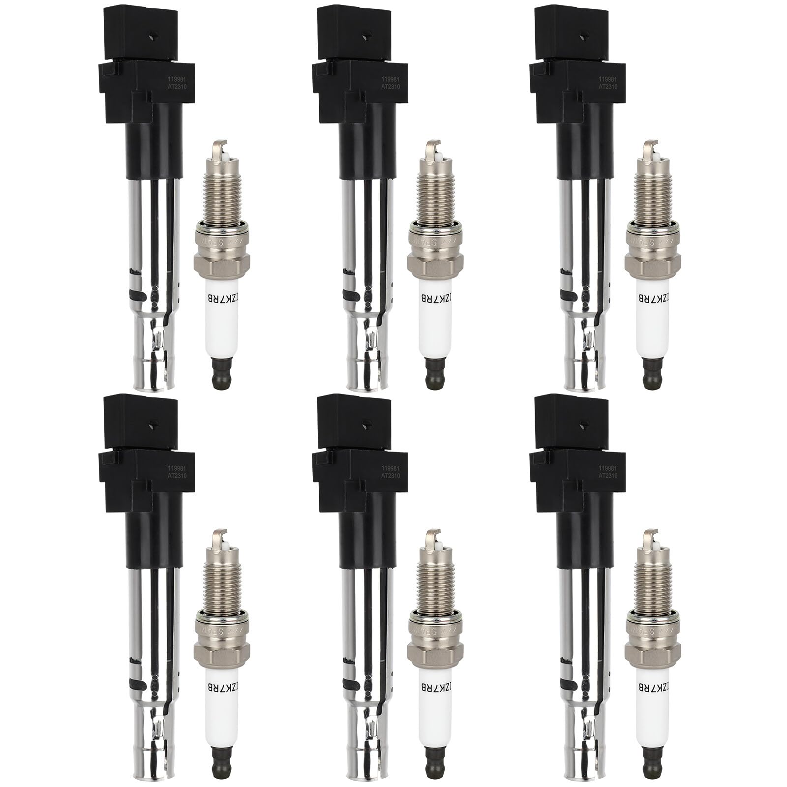 ECCPP 6 ignition coils with 6 iridium Spark Plugs,UF661,coils packs,for Porsche,for Cayenne 3.6L 2011 2012 2013 2014 2015 2016 2
