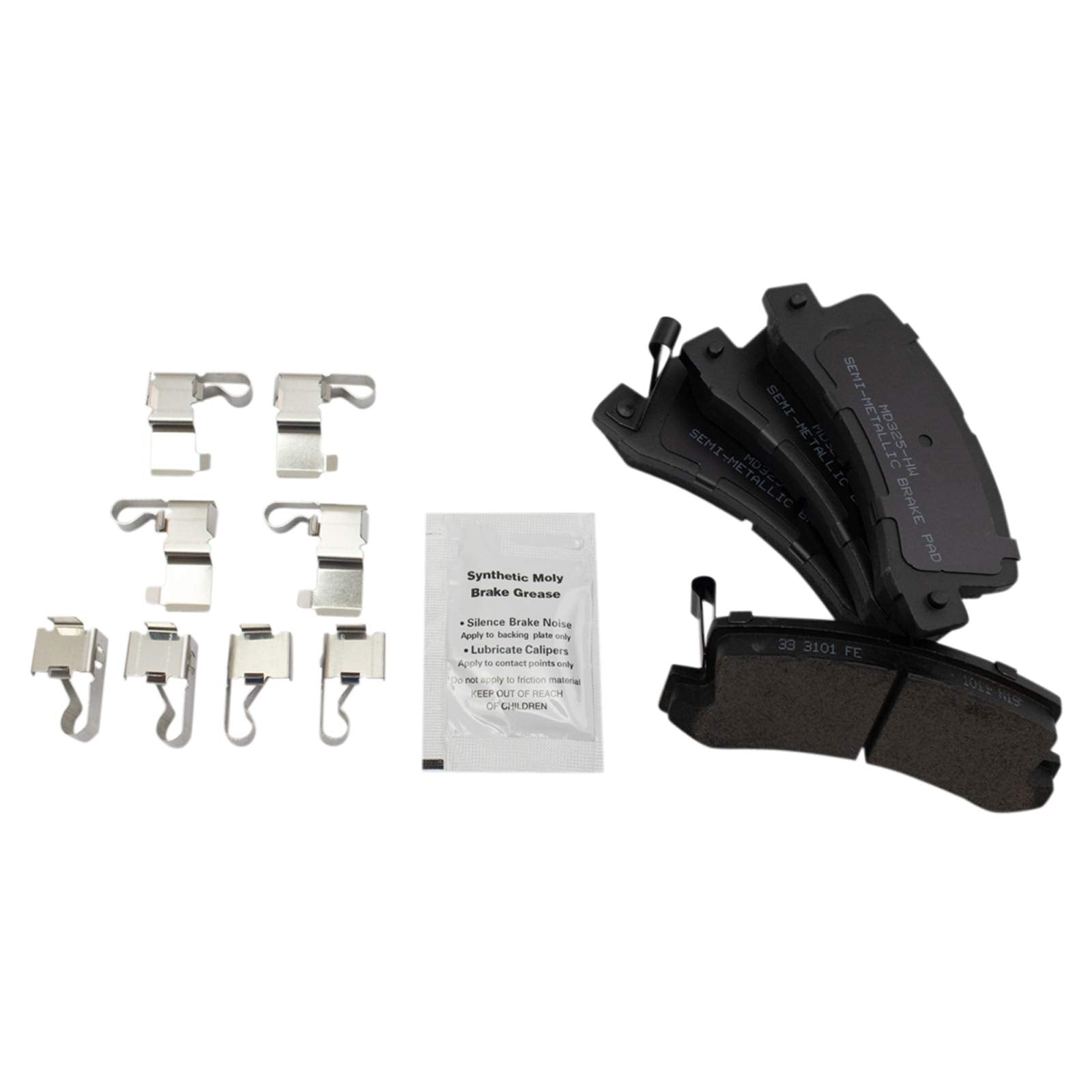 Trq Rear Brake Pad & Rotor Kit Brake Pads Brake Rotor Semi-Metallic Compatible With 1999-2003 Lexus Rx300