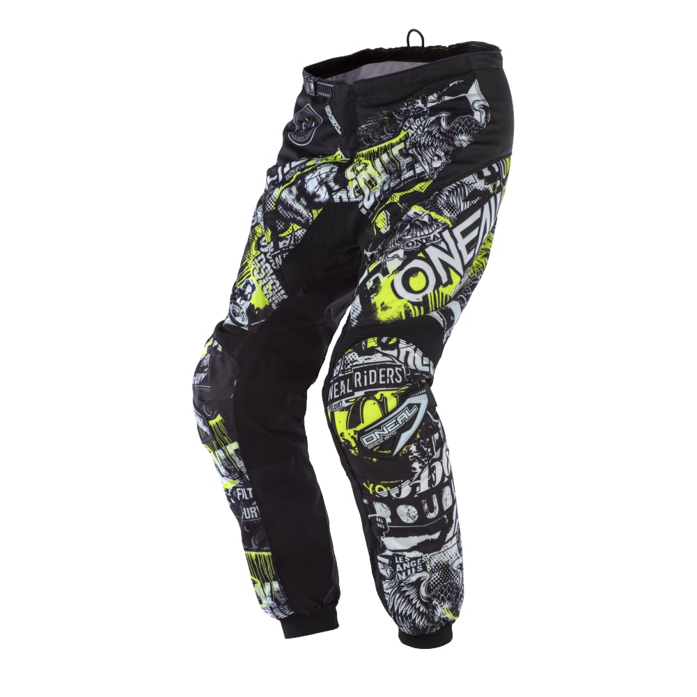 ONeal 0108-826 Youth Element Attack Pant (Black/Hi-Viz, Size 12)