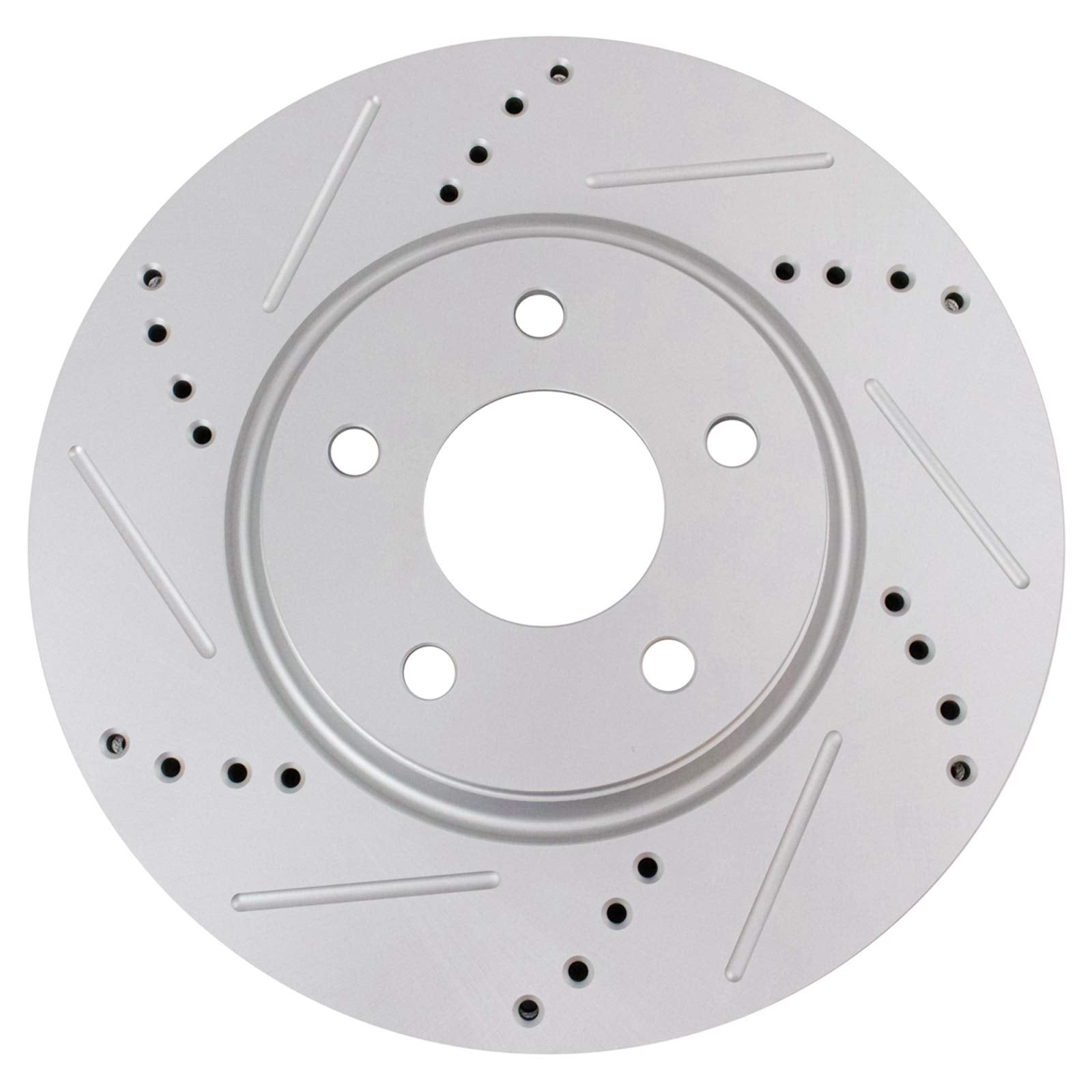 Trq Front Performance Brake Rotor Drilled Slotted Pair Set For 2007-2009 Aura / 2005-2009 Cobalt / 2007-2009 G5 / 2005-2010 G6 /