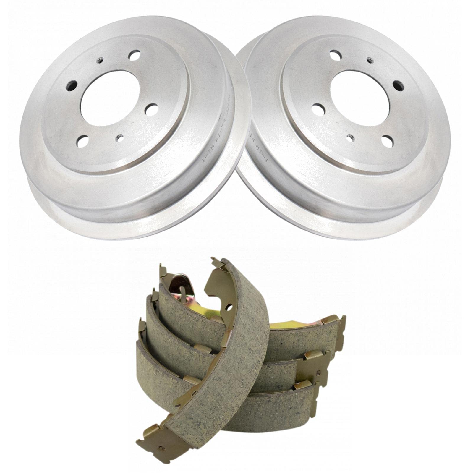 TRQ Rear Brake Shoe & Drum Kit Compatible with 2003-2005 Hyundai Accent