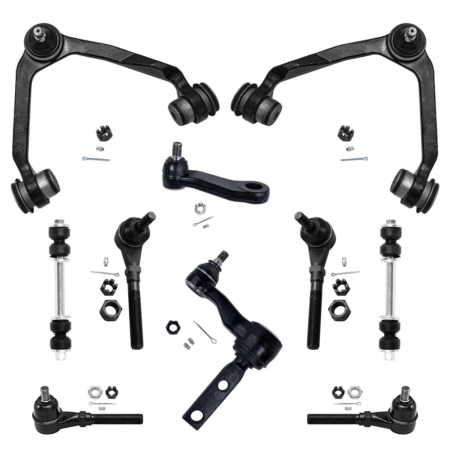 Detroit Axle - 4WD Front End Control Arms Kit for Ford Expedition F-150 F-250 Lincoln Navigator, Upper Control Arms with Ball Jo
