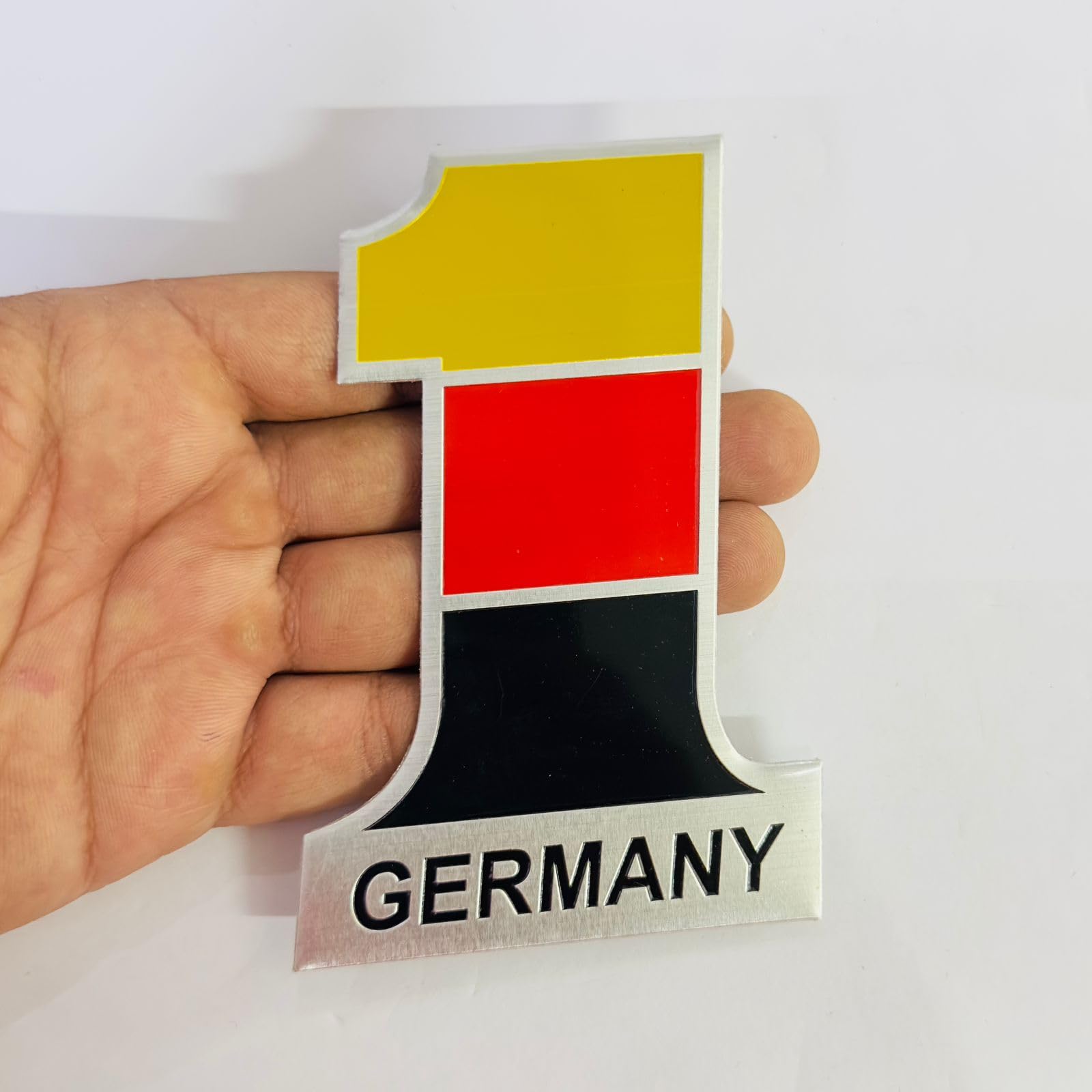 (No. One Germany Flag Sticker)  Car Bike Laptop Metal Logo Car Emblem & Met.Al Lo.Go For Carr 3D Badge Auto Racing Universal Sp