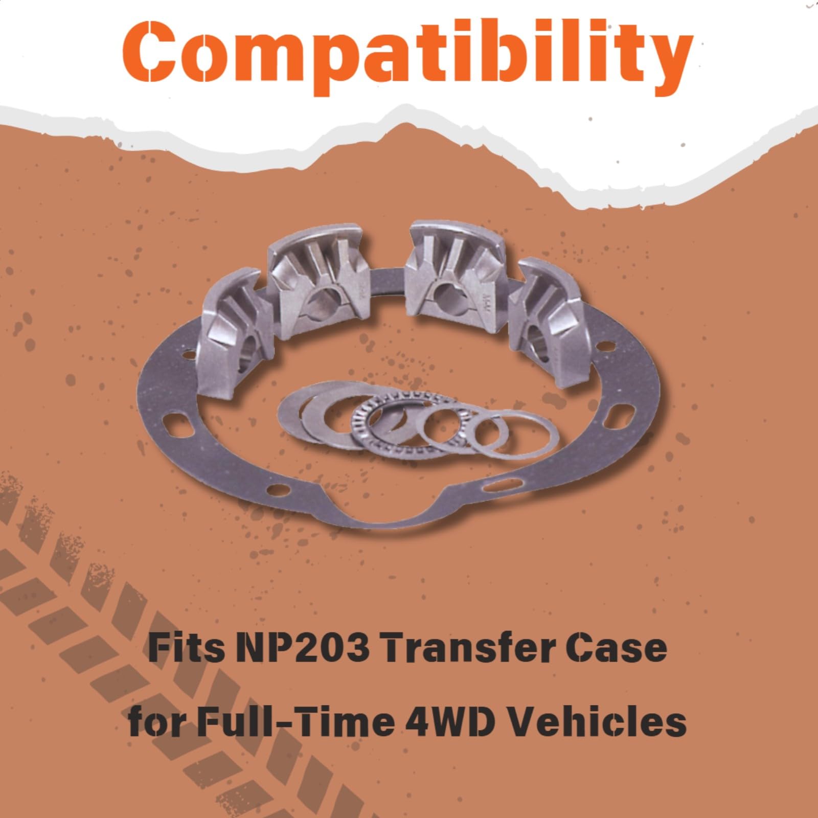 Mile Marker 501 Hubs Conversion Service Kit Fits Np203 Transfer Case - Full Time 4Wd Vehicles - Reduces Wear & Tear - Improved Fuel Economy - Exceptional Performance & Reliability