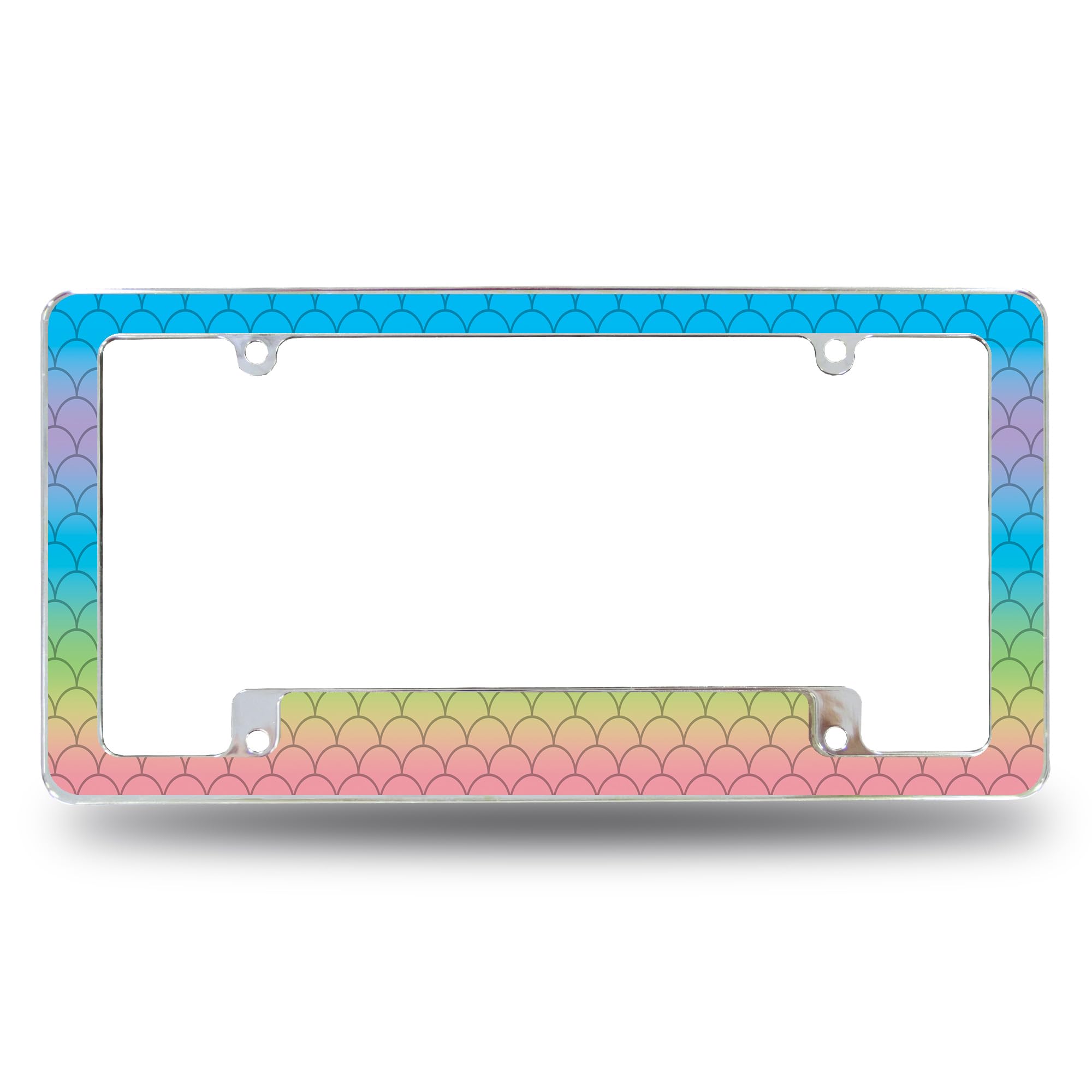 Rico Industries Mermaid All Over Automotive License Plate Frame for Car/Truck/SUV (12 x 6)