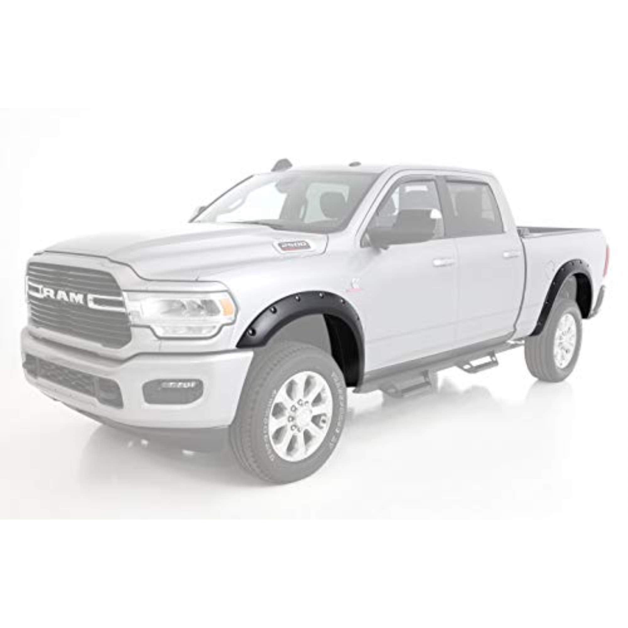 Bushwacker Extend-A-Fender Extended Front & Rear Fender Flares | 4-Piece Set, Black, Smooth Finish | 50931-02 | Fits 2019-2022 D